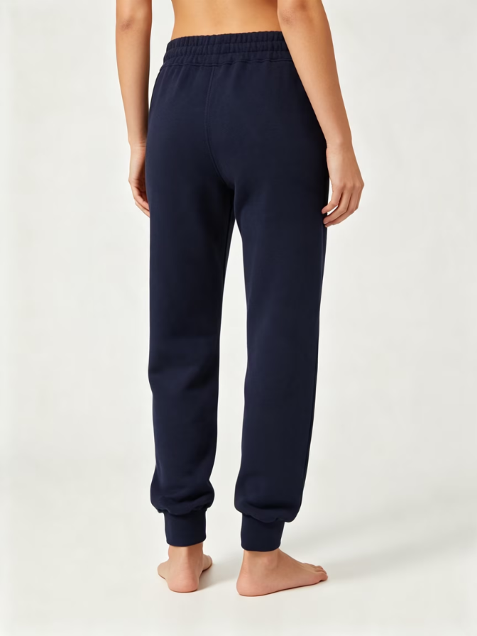 Soft Terry Cuffed Ankle Track Athletic Trousers Soft Terry Cuffed Ankle Track Athletic Trousers