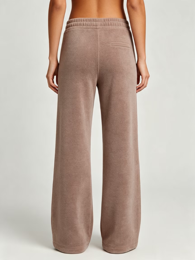 Brushed Fleece Wide‑Leg Athletic Trousers Brushed Fleece Wide‑Leg Athletic Trousers