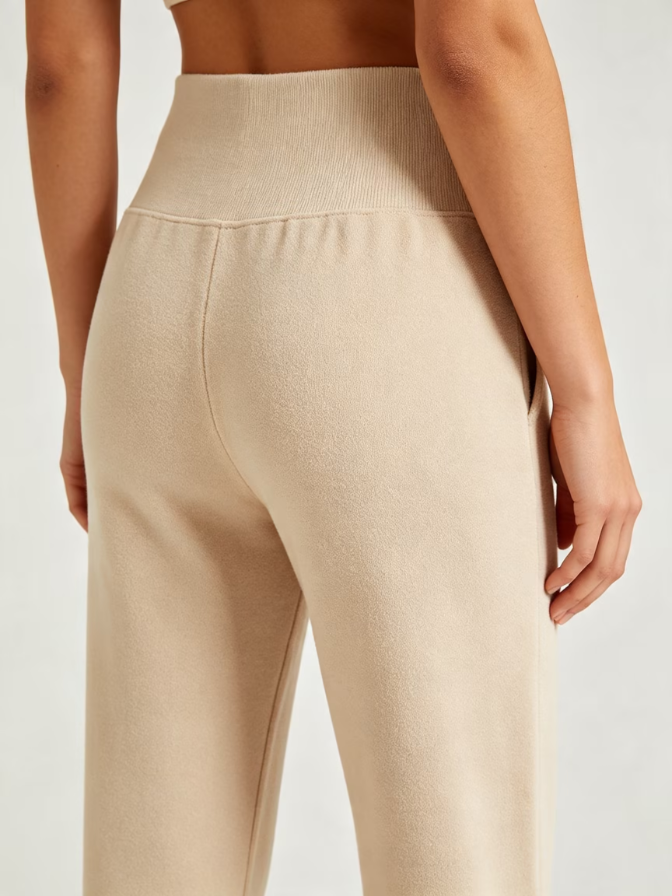 Premium Terry High‑Rise Lounge Jogger Pants
